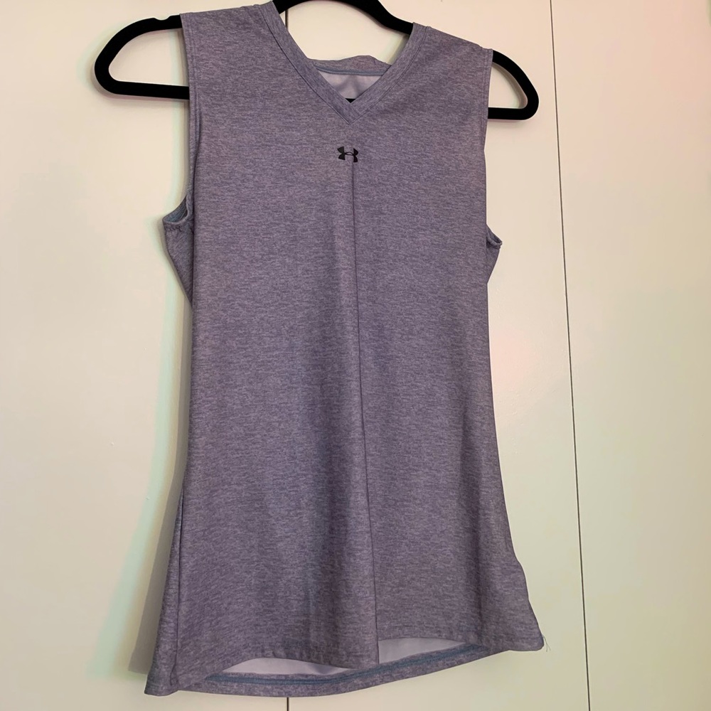 Under Armour dri-fit heather gray women’s muscle tank top